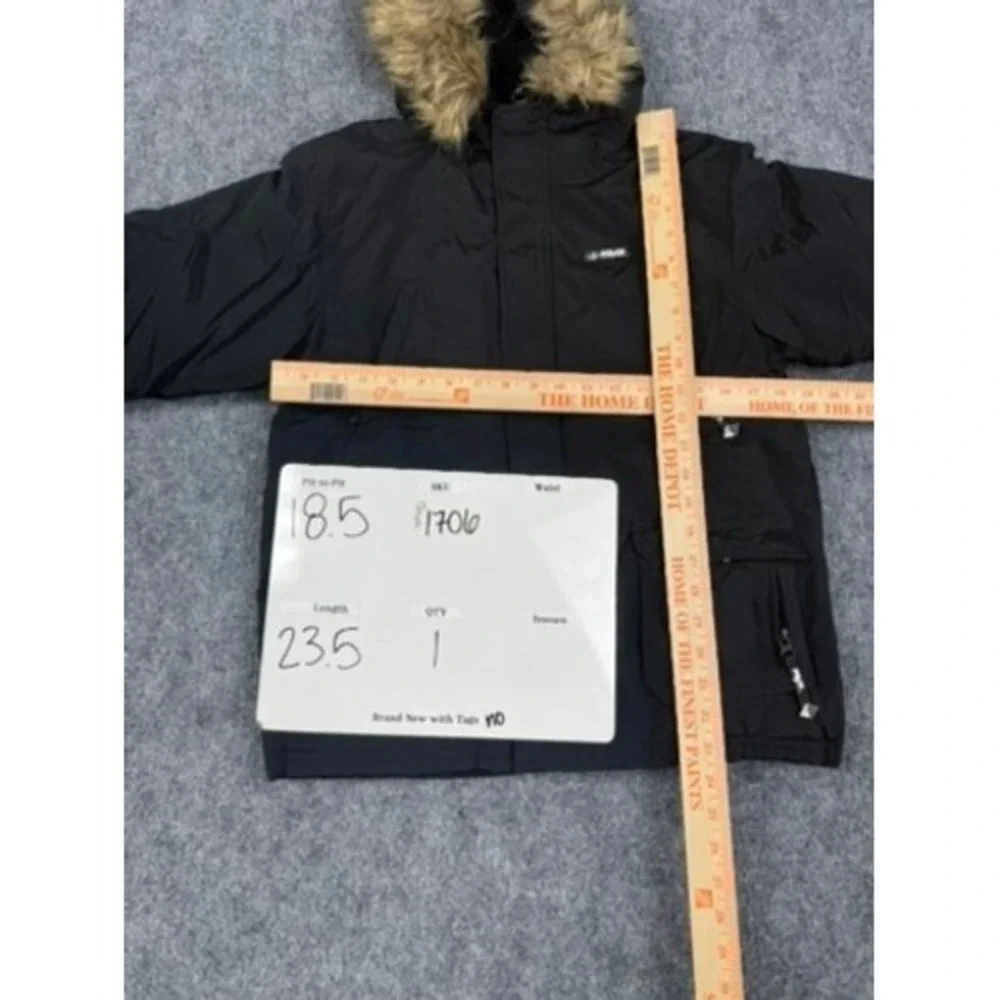 Enyce Clothing‎ Company Kids Black Hooded Parka Jacket Faux Fur Trim Size 6